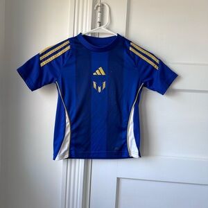 Kids Royal Blue Adidas Messi Jersey Style Tshirt size 7-8years